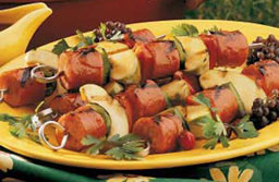 Sweet and Sour Sausage Kebabs