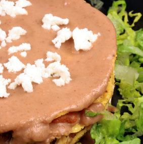 Tostados with Refried Beans
