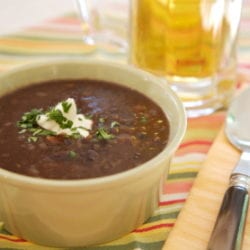 Smokey Black Bean Soup with Sausage