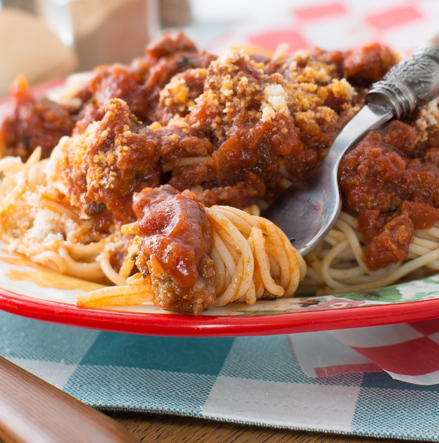 Italian Spaghetti Sauce with Spaghetti - Purnell's